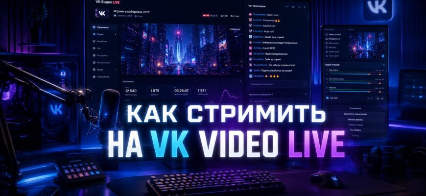Как стримить на вк видео
