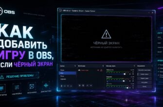 Как добавить игру в OBS, если чёрный экран