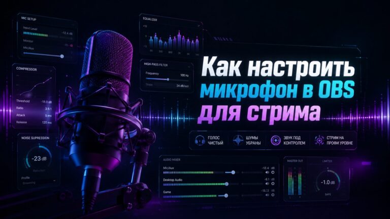 Как настроить микрофон в OBS для стрима