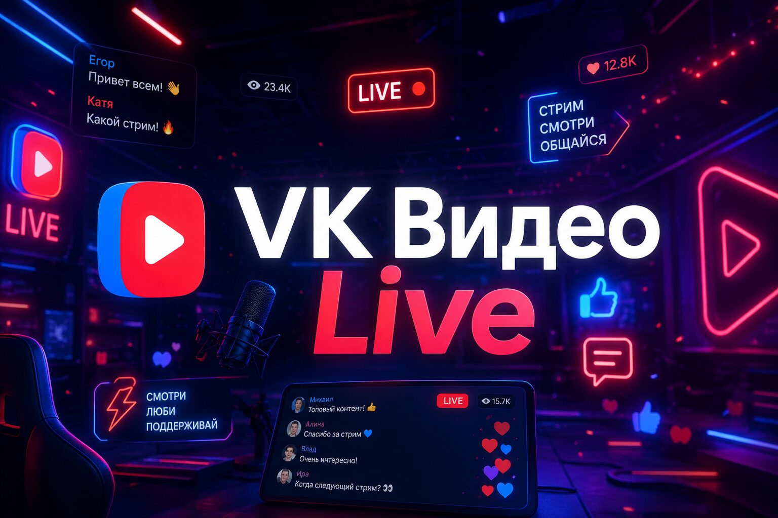 VK Видео Live для стриминга