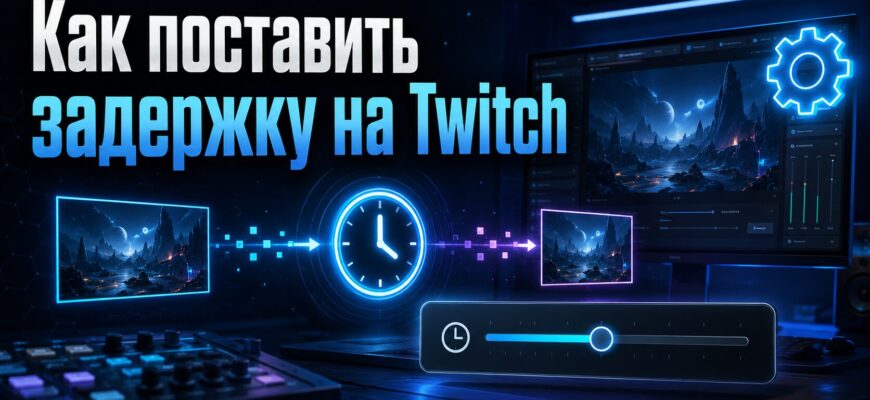 Как поставить задержку на Twitch