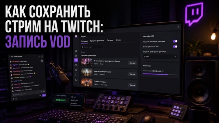 Как сохранить стрим на Twitch: запись VOD