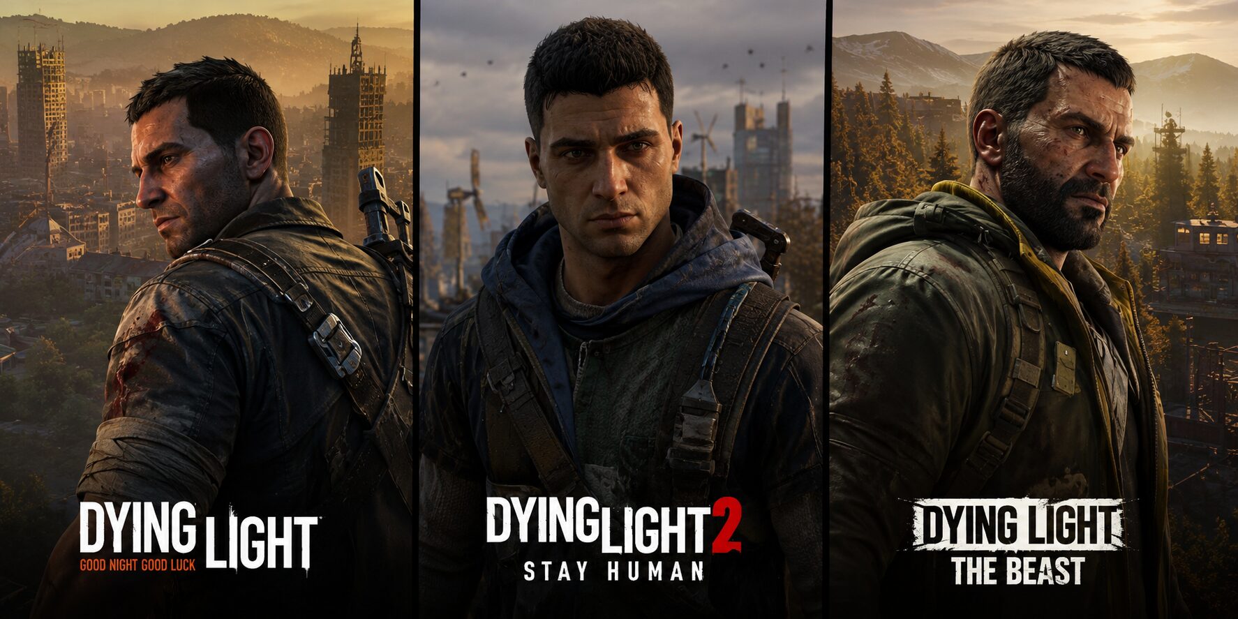 Кайл Крейн и Эйден Колдуэлл в основных играх Dying Light