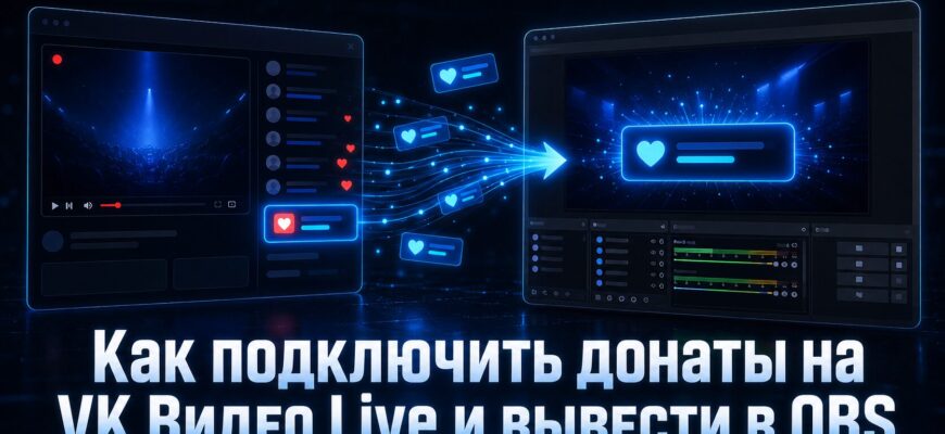 Как подключить донаты на VK Видео Live и вывести в OBS