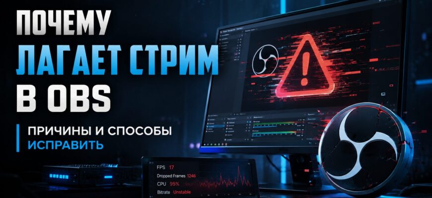 Почему лагает стрим в OBS: причины и способы исправить
