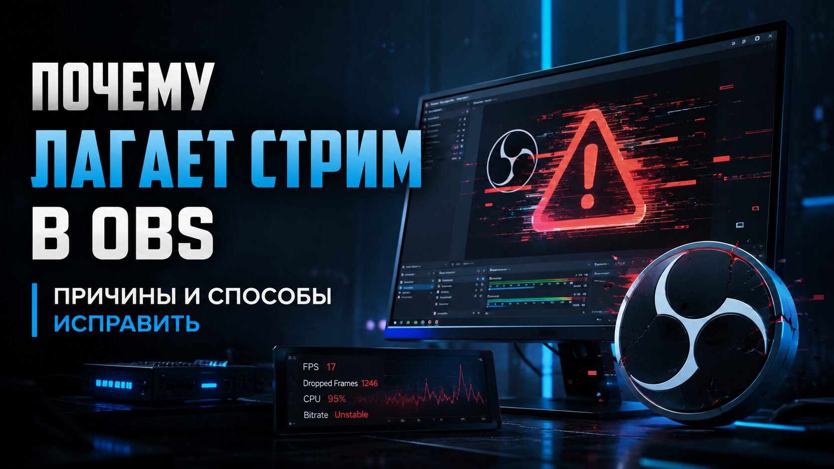 почему лагает стрим и как найти причину в OBS