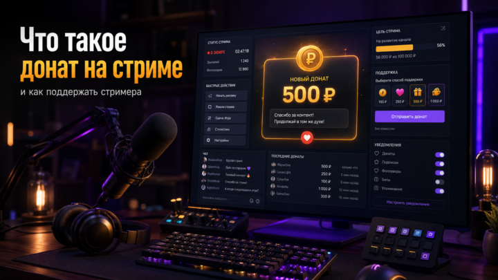 Что такое донат на стриме и как поддержать стримера