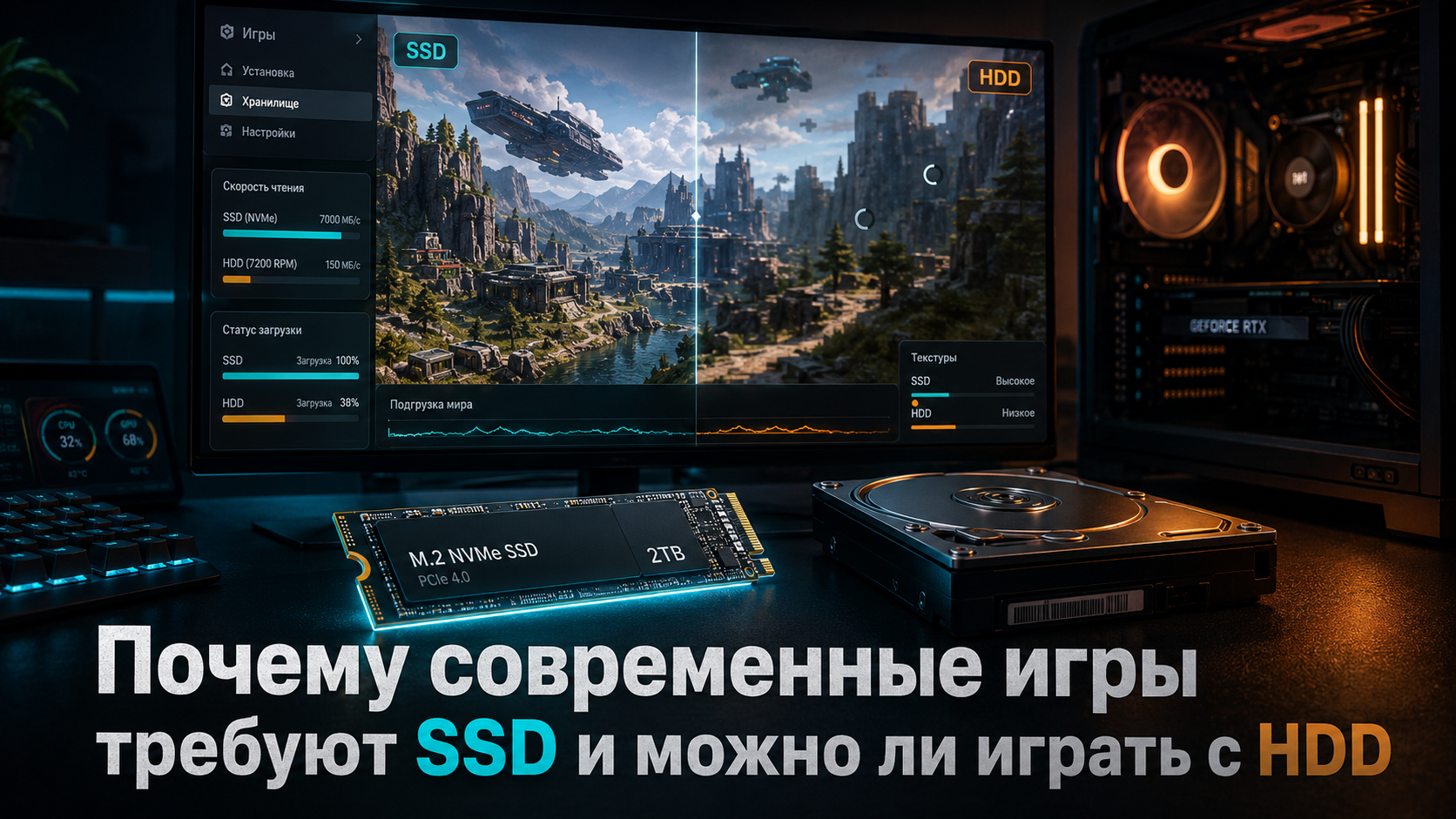 Почему современные игры требуют SSD и можно ли установить игру на HDD